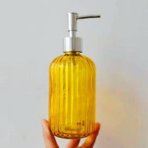 Aukštos kokybės didelis rankinis muilo dozatorius skaidraus stiklo rankų dezinfekavimo priemonės buteliukų presavimo talpyklos vonios kambario tušti buteliai, stiklas 400 ml