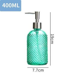 Aukštos kokybės didelis rankinis muilo dozatorius skaidraus stiklo rankų dezinfekavimo priemonės buteliukų presavimo talpyklos vonios kambario tušti buteliai, stiklas 400 ml