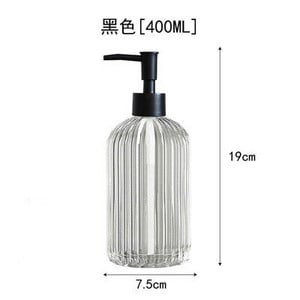 Aukštos kokybės didelis rankinis muilo dozatorius skaidraus stiklo rankų dezinfekavimo priemonės buteliukų presavimo talpyklos vonios kambario tušti buteliai, stiklas 400 ml