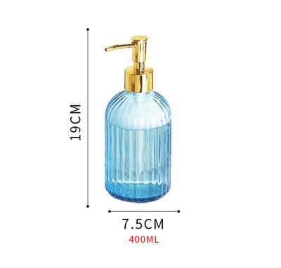 Aukštos kokybės didelis rankinis muilo dozatorius skaidraus stiklo rankų dezinfekavimo priemonės buteliukų presavimo talpyklos vonios kambario tušti buteliai, stiklas 400 ml