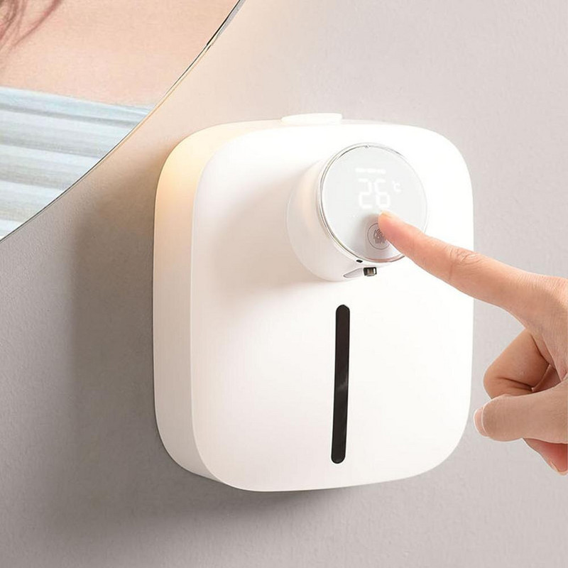 Αυτόματη συσκευή διανομής σαπουνιού χωρίς αφή, επιτοίχια, μηχάνημα υγρού αφρού USB, Ηλεκτρικός αισθητήρας υπερύθρων Εργαλείο απολύμανσης χεριών χωρίς χέρια