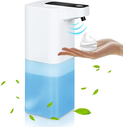 400 ml automatinis bekontakčio putojančio muilo dozatorius 4 lygių reguliuojamas infraraudonųjų spindulių jutiklis rankoms įkraunamas nemokamo putplasčio muilo dozatorius