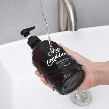 3 τεμάχια/σετ μπουκάλι σαπουνιού μπουκάλι σαμπουάν μπάνιου ντους με δυνατότητα επαναπλήρωσης μπουκάλια με ετικέτες 500ML/10.58zo