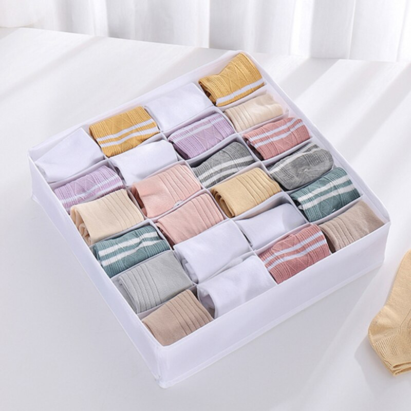 6/24 Решетки Кутии Органайзери за съхранение на чорапи Сгъваеми шкафове Органайзери за чекмеджета Шкафове за дрехи Бельо Кутия за съхранение на долни гащи Сутиени