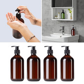 4db 500 ml-es üres szappanadagolók Újratölthető flakonok Fürdőszoba Szállodai Pumpapalack Illóolajok Lotion sampon adagoló tartály