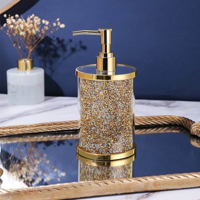 Lagani, luksuzni dozatori tekućeg sapuna slomljenog dijamanta, visokokvalitetni dozator za sapun za ruke, plastična boca za kupaonicu