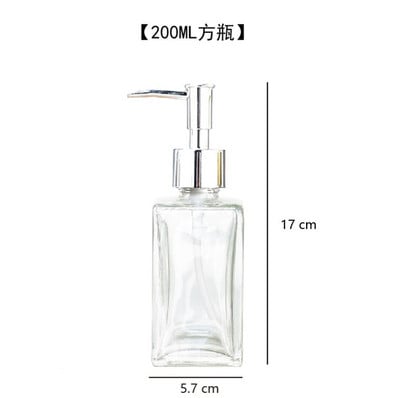 Átlátszó üveg lotion palack fürdőszobai szappanadagoló nyomós kézfertőtlenítő palack tusfürdő adagoló fertőtlenítő flakon