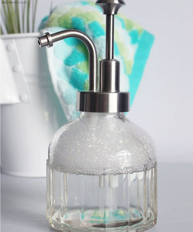Átlátszó üveg lotion palack fürdőszobai szappanadagoló nyomós kézfertőtlenítő palack tusfürdő adagoló fertőtlenítő flakon