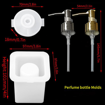 Διανομέας Pump Bottle Resin Mold DIY Lotion Soap Dispensers Καλούπια σιλικόνης για σαμπουάν κουζίνας μπάνιου αποθήκευσης βάζα φόρμα