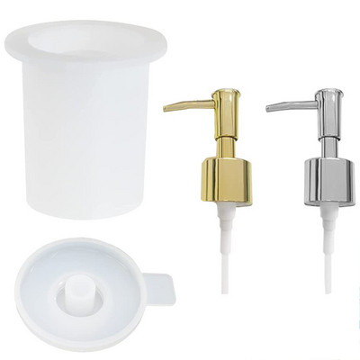Διανομέας Pump Bottle Resin Mold DIY Lotion Soap Dispensers Καλούπια σιλικόνης για σαμπουάν κουζίνας μπάνιου αποθήκευσης βάζα φόρμα