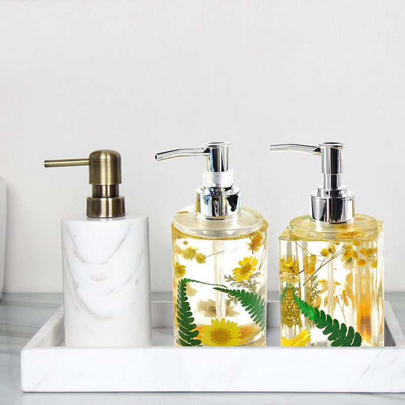 Διανομέας Pump Bottle Resin Mold DIY Lotion Soap Dispensers Καλούπια σιλικόνης για σαμπουάν κουζίνας μπάνιου αποθήκευσης βάζα φόρμα