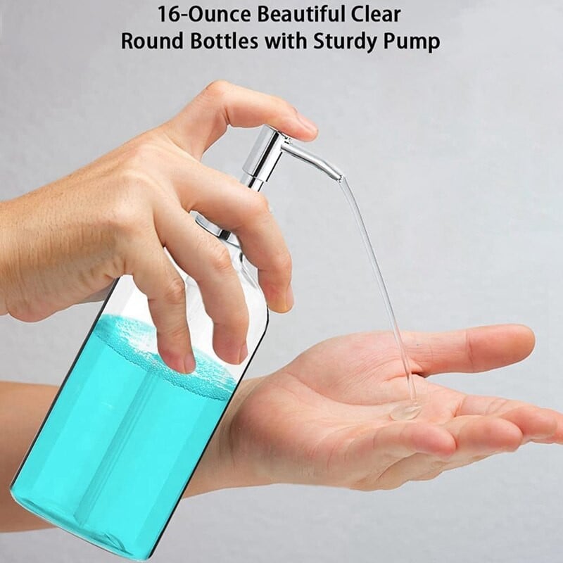 Stakleni dozator sapuna s pumpicom, dozatori sapuna za kupaonsku ploču, dozator za sapun za ruke za kuhinju