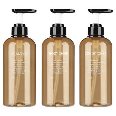 3 ΤΕΜ 300/500ml Μπάνιο Φορητό Σαπούνι Διανομείς Λοσιόν Σαμπουάν Αφρόλουτρο Θήκη Σαπουνιού Δοχείο Άδειο Μπουκάλι Αντλίας Μπάνιου Αρχική