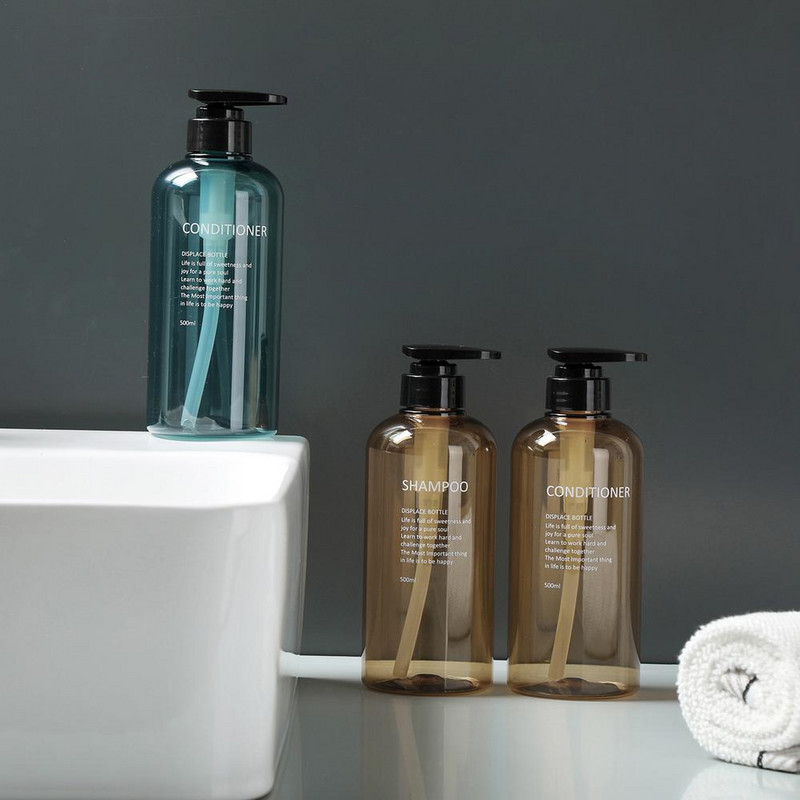 3 ΤΕΜ 300/500ml Μπάνιο Φορητό Σαπούνι Διανομείς Λοσιόν Σαμπουάν Αφρόλουτρο Θήκη Σαπουνιού Δοχείο Άδειο Μπουκάλι Αντλίας Μπάνιου Αρχική