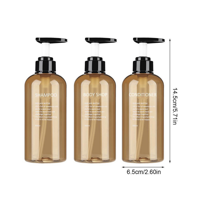 3 ΤΕΜ 300/500ml Μπάνιο Φορητό Σαπούνι Διανομείς Λοσιόν Σαμπουάν Αφρόλουτρο Θήκη Σαπουνιού Δοχείο Άδειο Μπουκάλι Αντλίας Μπάνιου Αρχική