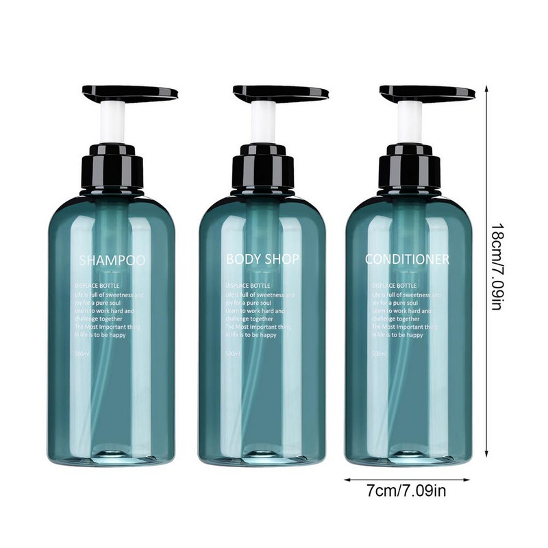 3 ΤΕΜ 300/500ml Μπάνιο Φορητό Σαπούνι Διανομείς Λοσιόν Σαμπουάν Αφρόλουτρο Θήκη Σαπουνιού Δοχείο Άδειο Μπουκάλι Αντλίας Μπάνιου Αρχική