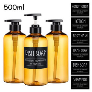 3db/készlet Fürdőszoba samponos flakon nagy kapacitású szappanadagoló szett Újratölthető kézi szappan tusfürdős balzsam flakon 300/500ml