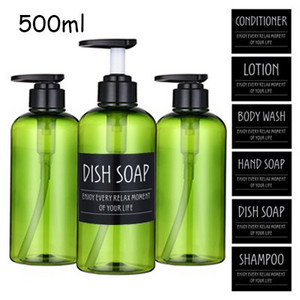 3db/készlet Fürdőszoba samponos flakon nagy kapacitású szappanadagoló szett Újratölthető kézi szappan tusfürdős balzsam flakon 300/500ml
