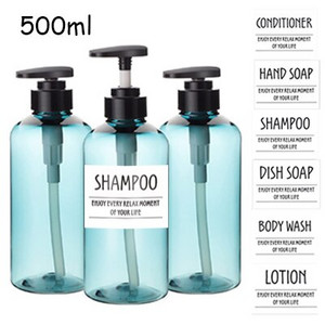 3db/készlet Fürdőszoba samponos flakon nagy kapacitású szappanadagoló szett Újratölthető kézi szappan tusfürdős balzsam flakon 300/500ml