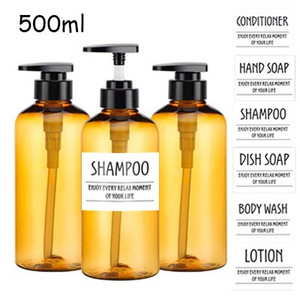 3db/készlet Fürdőszoba samponos flakon nagy kapacitású szappanadagoló szett Újratölthető kézi szappan tusfürdős balzsam flakon 300/500ml