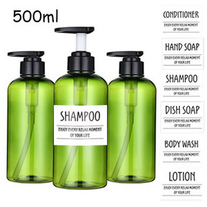 3db/készlet Fürdőszoba samponos flakon nagy kapacitású szappanadagoló szett Újratölthető kézi szappan tusfürdős balzsam flakon 300/500ml