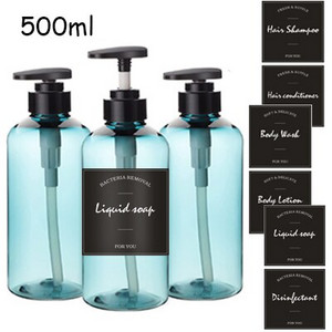 3db/készlet Fürdőszoba samponos flakon nagy kapacitású szappanadagoló szett Újratölthető kézi szappan tusfürdős balzsam flakon 300/500ml