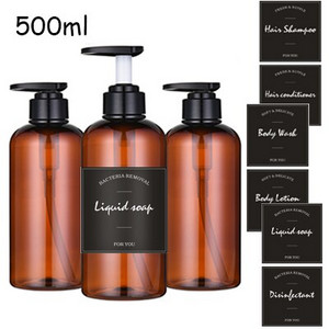 3db/készlet Fürdőszoba samponos flakon nagy kapacitású szappanadagoló szett Újratölthető kézi szappan tusfürdős balzsam flakon 300/500ml