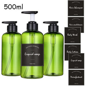 3db/készlet Fürdőszoba samponos flakon nagy kapacitású szappanadagoló szett Újratölthető kézi szappan tusfürdős balzsam flakon 300/500ml