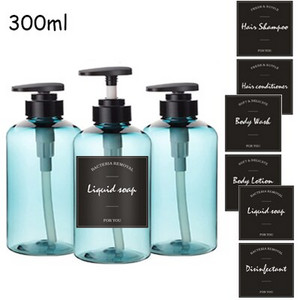 3db/készlet Fürdőszoba samponos flakon nagy kapacitású szappanadagoló szett Újratölthető kézi szappan tusfürdős balzsam flakon 300/500ml