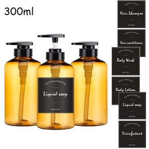 3db/készlet Fürdőszoba samponos flakon nagy kapacitású szappanadagoló szett Újratölthető kézi szappan tusfürdős balzsam flakon 300/500ml
