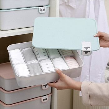 Пластмасово бельо Органайзери за чекмеджета за съхранение на чорапи Влагоустойчива кутия за съхранение на чекмеджета Гардероб за съхранение на шалове Кутия-органайзер