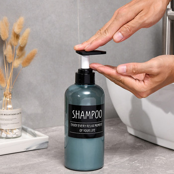6 пакета бутилки за дозатор за сапун, многократно зареждащи се бутилки за душ шампоан и балсам с етикети за кухня/баня
