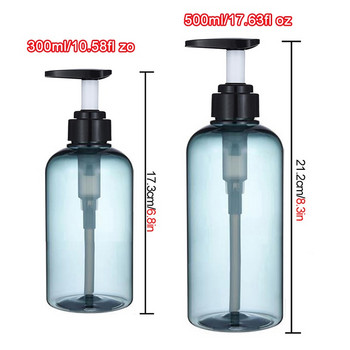 6 Pack Σετ μπουκαλιών διανομής σαπουνιού με επαναγεμιζόμενο μπουκάλια σαμπουάν ντους με ετικέτες για κουζίνα/μπάνιο