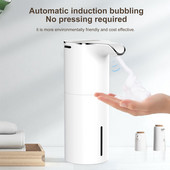 Automata szappanadagoló 450 ml Smart, érintésmentes újratölthető habzó pumpás adagoló infravörös mozgásérzékelő 2 szintes fürdőszoba