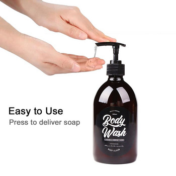 3 σε 1 σετ δοσομετρητής σαπουνιού μπάνιου 500 ml Μπουκάλι σαμπουάν Body Wash Hair Conditioner Πλαστικό μπουκάλι αποθήκευσης Press Pump Sub Bottle