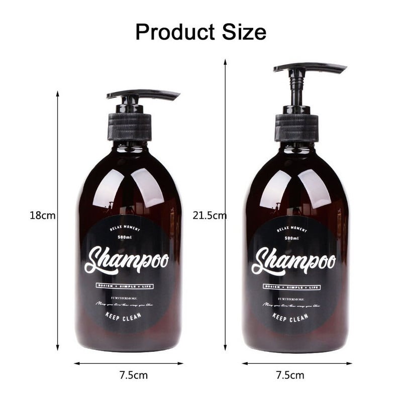 3 az 1-ben készlet fürdőszobai szappanadagoló 500 ml-es sampon testmosó hajbalzsam flakon műanyag tároló palack Press Pump Sub flakon