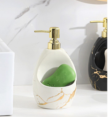 Marble Texture Ceramics Soap Dispenser Απολυμαντικό Χεριών Μπουκάλι απορρυπαντικού για Αξεσουάρ Μπάνιου Κουζίνας Κεραμική λοσιόν