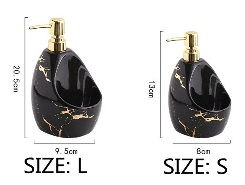Marmurinės tekstūros keramikos muilo dozatorius rankų dezinfekavimo priemonės buteliukas ploviklio buteliukas virtuvei vonios kambario priedai Keraminis losjonas