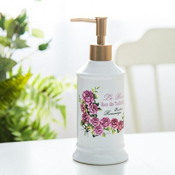 300-400ML 1 τμχ Ceramic Emulsion Dispensing Bottle Gold Portable Soap Dispensers Hotel Club Hand Shower Gel Bottle Shampoo