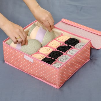 Ντουλάπα Κουτί αποθήκευσης εσωρούχων με προστασία από τη σκόνη Οικιακά αναδιπλούμενο σουτιέν Κάλτσες Organizers Κουτιά με συρτάρι διαχωριστικά με καπάκι Organizer ντουλάπας