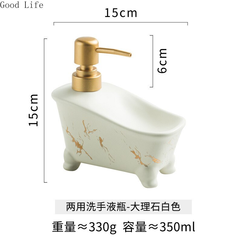 350 ml-es márvány kerámia szappanadagoló Kézfertőtlenítő palackok konyhához Fürdőszoba Kiegészítők Kerámia lotion tégelyek
