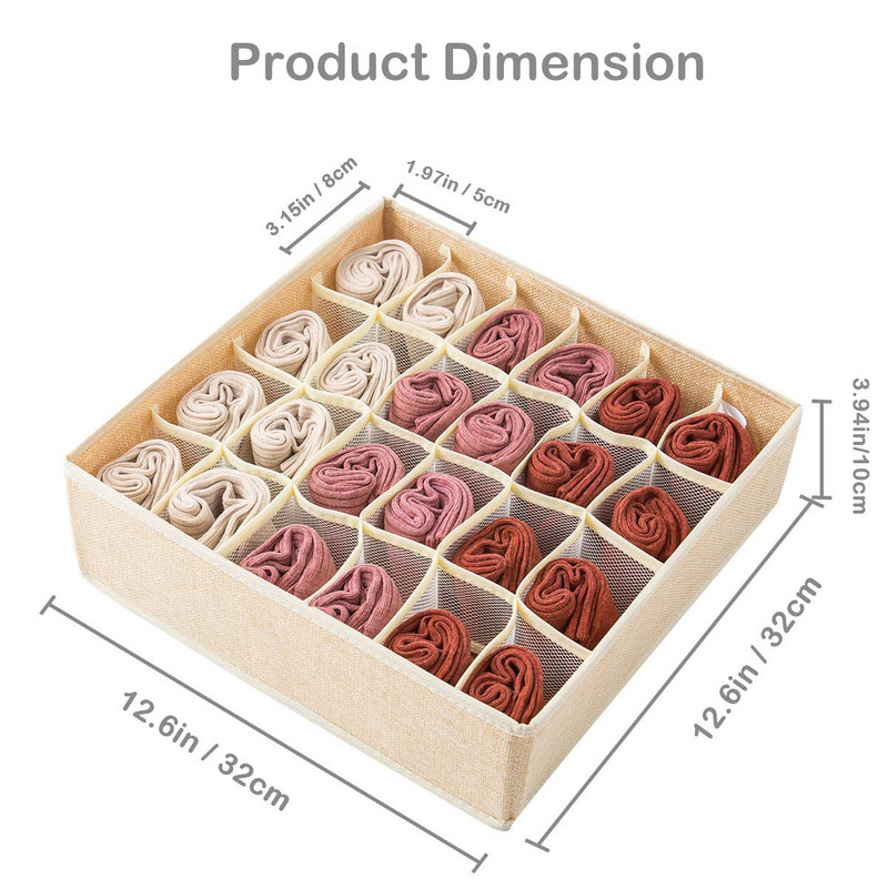 1 rinkinys kojinių apatinių trikotažų laikymo dėžutės drabužių spintos laikymo priemonės.