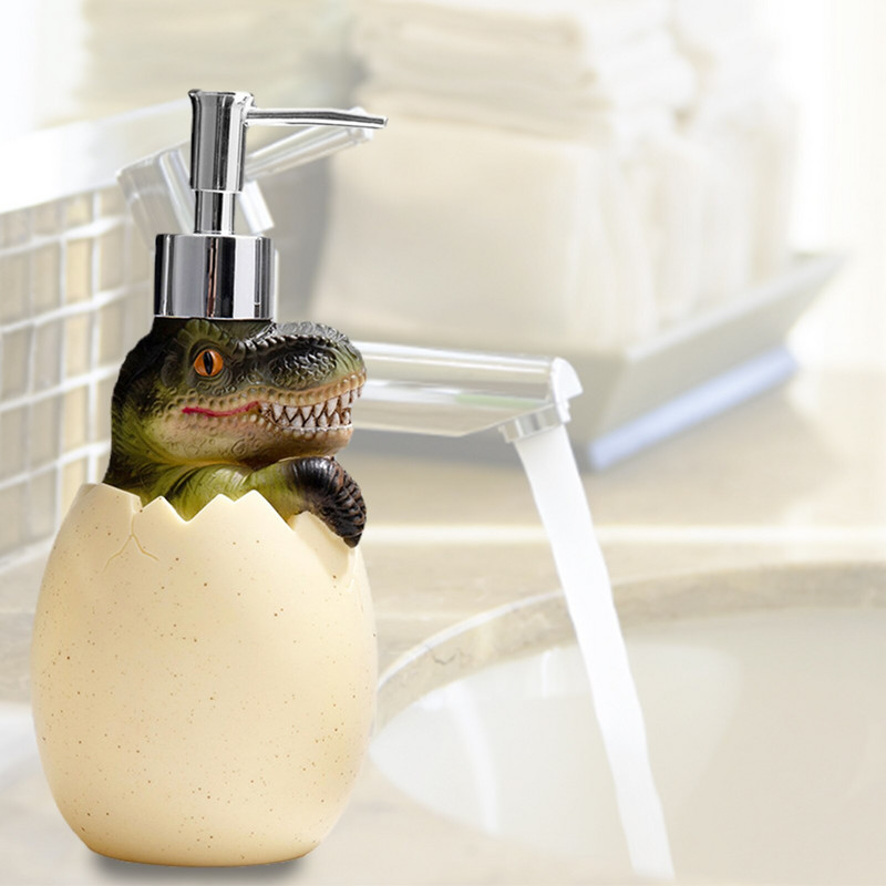 560 ml-es Dinosaur Shape Lotion palack kézfertőtlenítő flakon Fürdőszoba sampon tusfürdős palackok Üres flakonok Szappan adagoló