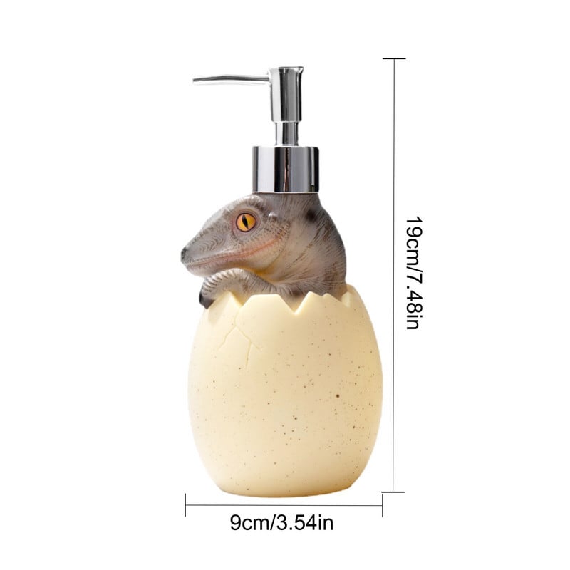 560 ml-es Dinosaur Shape Lotion palack kézfertőtlenítő flakon Fürdőszoba sampon tusfürdős palackok Üres flakonok Szappan adagoló