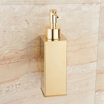 Διανομέας υγρού σαπουνιού Μπάνιου τοίχου χρυσό από ανοξείδωτο ατσάλι Αφρόλουτρο Απορρυπαντικό Μπουκάλι Σαμπουάν για Κουζίνα Ξενοδοχείο Αρχική