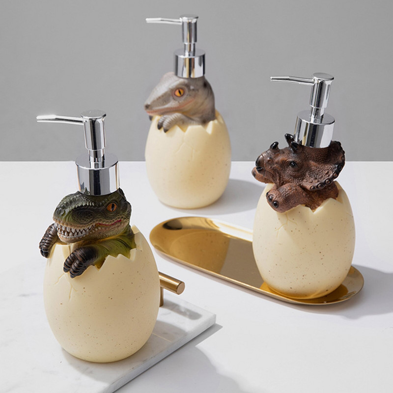 Naujas dinozaurų formos losjono buteliukas rankų dezinfekavimo buteliukas vonios kambario šampūnas dušo želė buteliukai tušti buteliukai muilo dozatorius