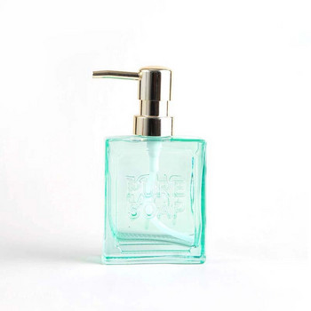 Квадратен стъклен дозатор за сапун Дезинфектант за ръце Лосион Бутилка Дозатор за шампоан Стъклени аксесоари за баня Организация за съхранение