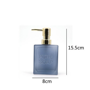 Квадратен стъклен дозатор за сапун Дезинфектант за ръце Лосион Бутилка Дозатор за шампоан Стъклени аксесоари за баня Организация за съхранение
