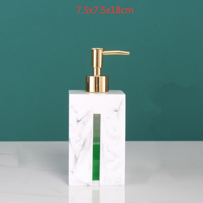 1 db 500 ml-es fekete fehér szappanadagoló európai stílusú gyanta samponos flakonok csuklópánt kézi adagoló fürdőszobai kiegészítők