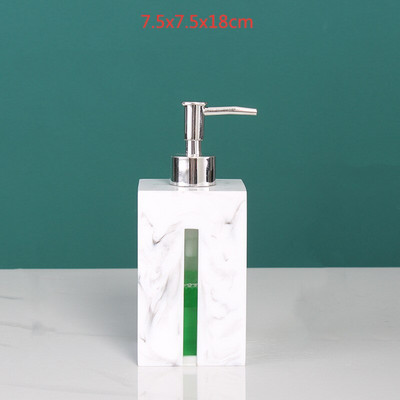 1 db 500 ml-es fekete fehér szappanadagoló európai stílusú gyanta samponos flakonok csuklópánt kézi adagoló fürdőszobai kiegészítők